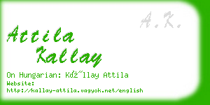 attila kallay business card